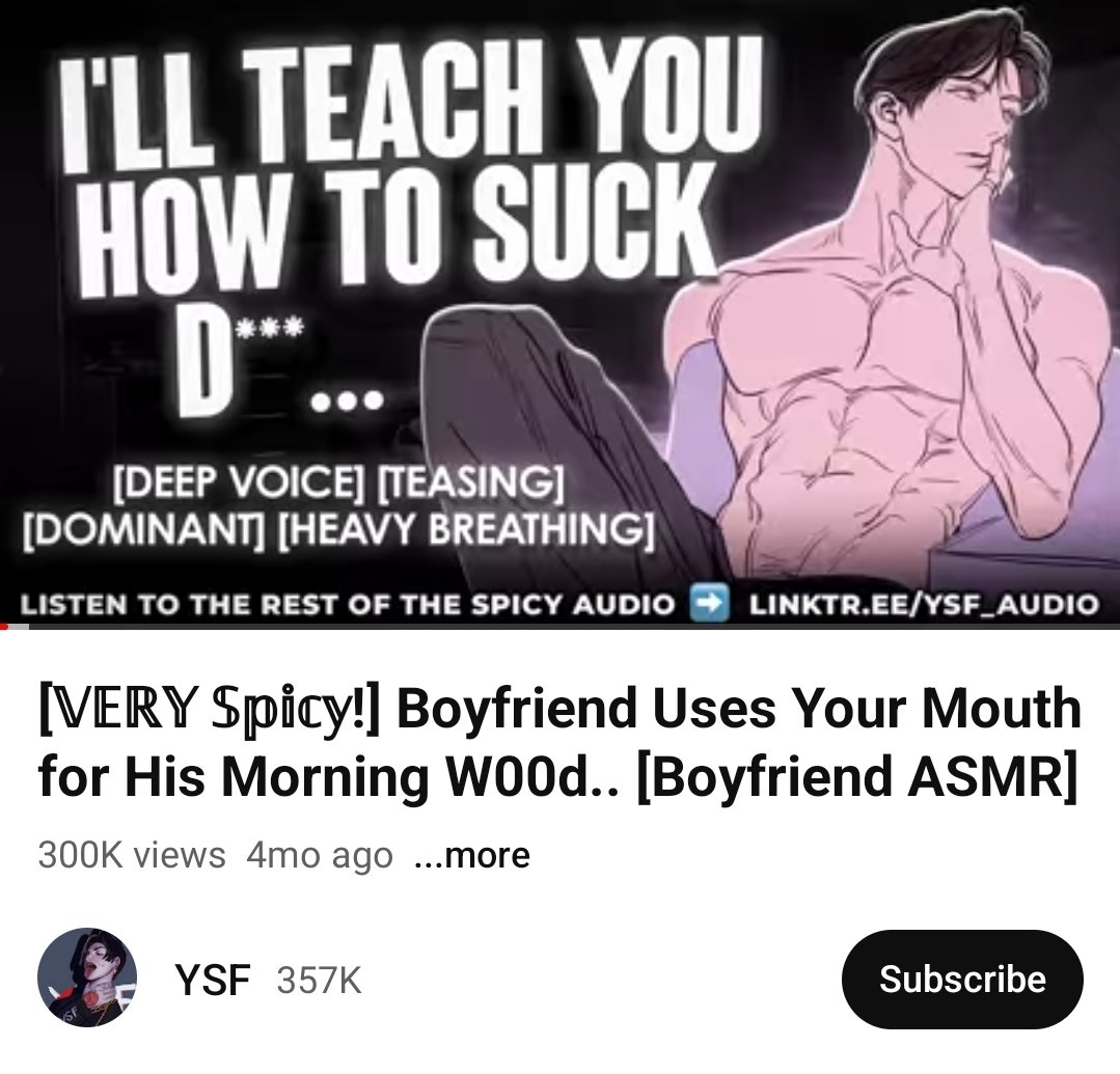 EscapedAudios's tweet photo. Go, mass report YSF. His offenses are too many to list, but he's currently stealing scripts and using then to make 'spicy previews' of paywalled NSFW content.
Go on his page, find as many videos like this you can, and report the fuck out of them. https://t.co/XwzN774buX