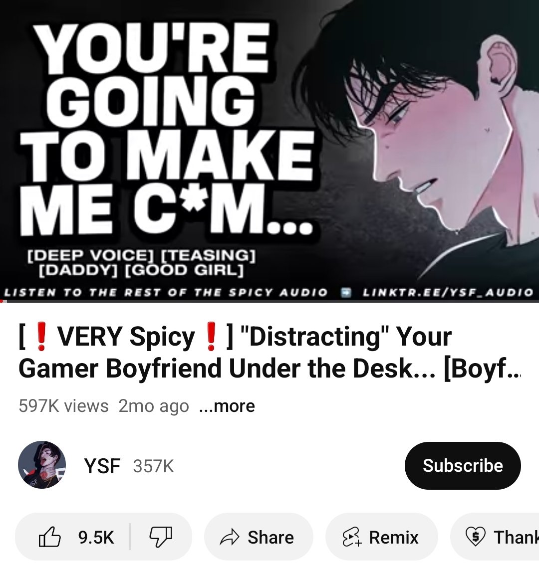 EscapedAudios's tweet photo. Go, mass report YSF. His offenses are too many to list, but he's currently stealing scripts and using then to make 'spicy previews' of paywalled NSFW content.
Go on his page, find as many videos like this you can, and report the fuck out of them. https://t.co/XwzN774buX