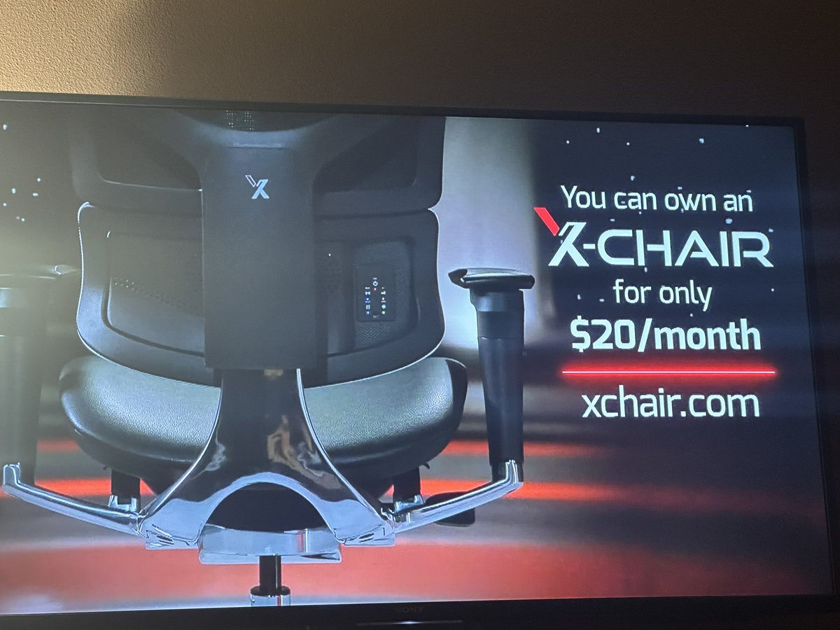 Papi_B_Dubs's tweet photo. Elon stole his logo from a lot of people didn’t he??? 
#XChair https://t.co/EPzapTdMq1