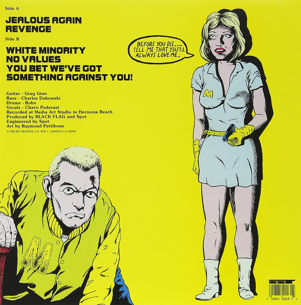 PunkRockStory's tweet photo. 43 years ago
Jealous Again is the second EP by American hardcore punk band Black Flag, released August 1980 on SST Records.

Cover Art by Raymond Pettibon

#punk #punks #punkrock #hardcorepunk #blackflag #jealousagain #history #punkrockhistory https://t.co/wOajCuvJAm