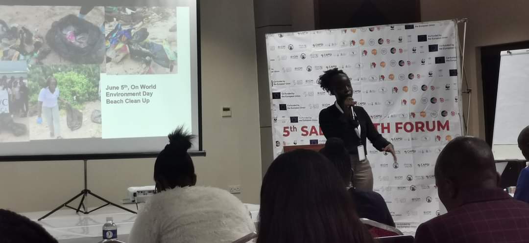 One of the Youngest  attendees of the #5thSADCYouthForum is <a href="/doreen_ngemera/">Doreen Ngemera</a> 17 years Climate Activist from Tanzania 🇹🇿 . She organises a “Teens meet” at her school where she brings young people together to discuss about these issues. They have planted 500 trees and have started a