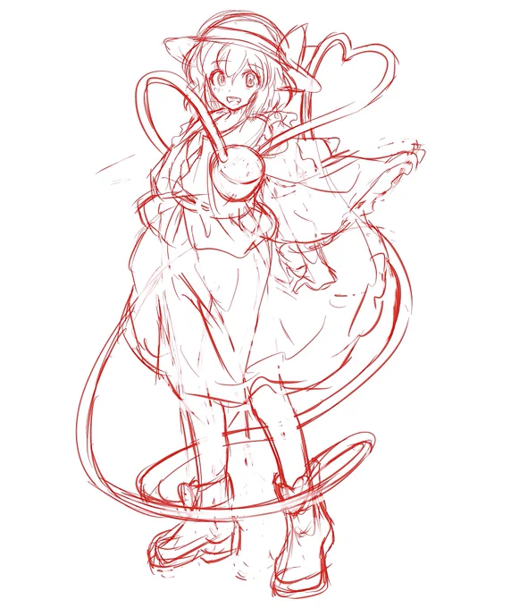 普段選択範囲使ってバランス整えがちなので使わないで描いてみました東方あんまり詳しくないのに練習で描いてすみません。かわいい…フィギュア映えしそう 