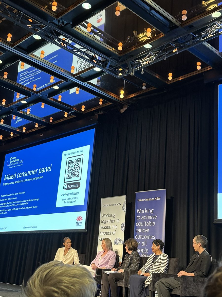 Rebecca_D19's tweet photo. @cancerNSW Such an insightful &amp; powerful panel sharing their lived experiences with cancer. Particularly hard to hear how Shanna was treated during their cancer journey. We need to do more to ensure the LGBTIQ+ community receive quality patient centred care 🌈 #CancerInnovations https://t.co/HMPu8WDlY1