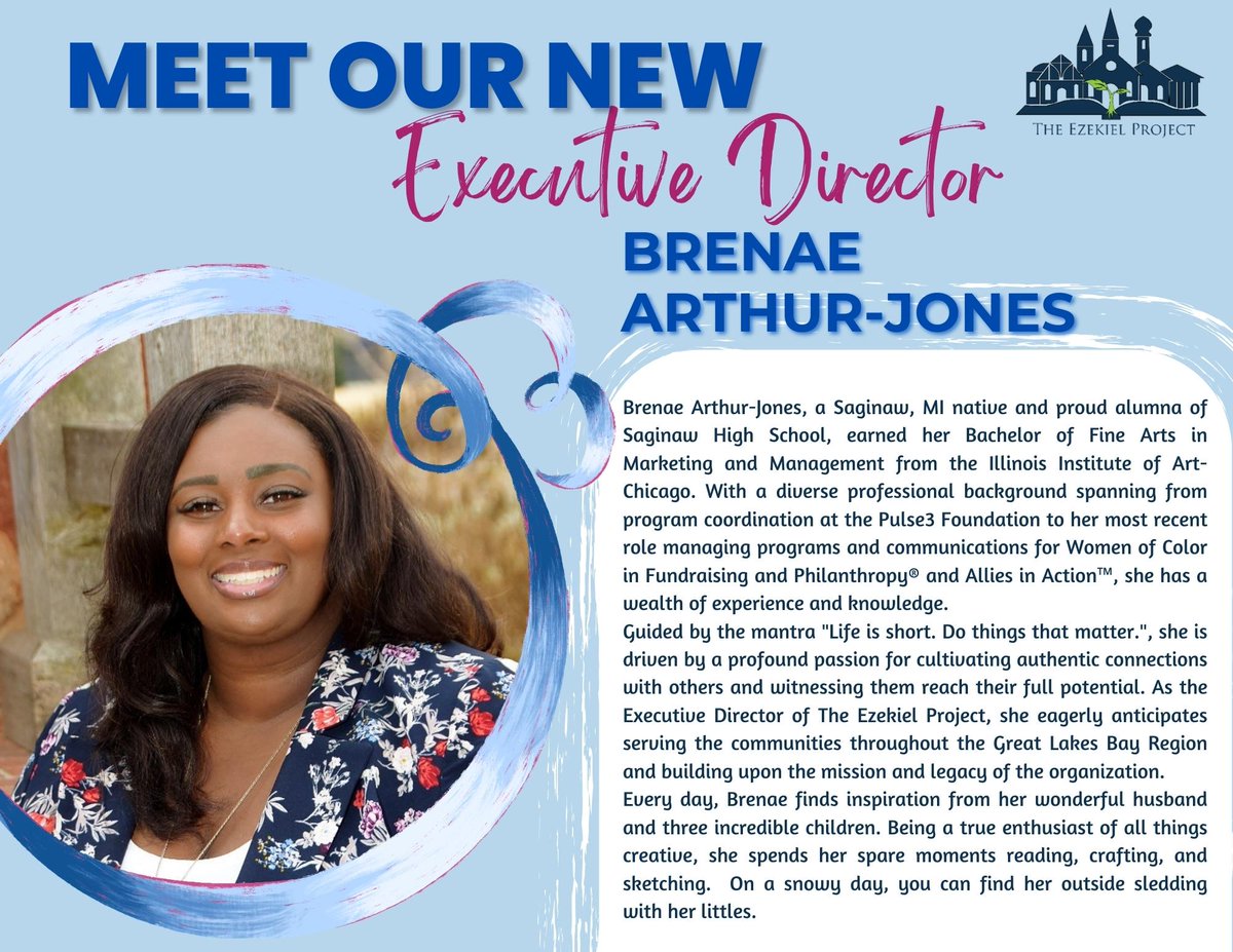 _EzekielProject's tweet photo. The Ezekiel Project and its Executive Board &amp; staff will like to introduce our NEW Executive Director, Brenae Arthur-Jones. We have attached her biography.
Please welcome Brenae Arthur-Jones! https://t.co/QI1vxILaoD