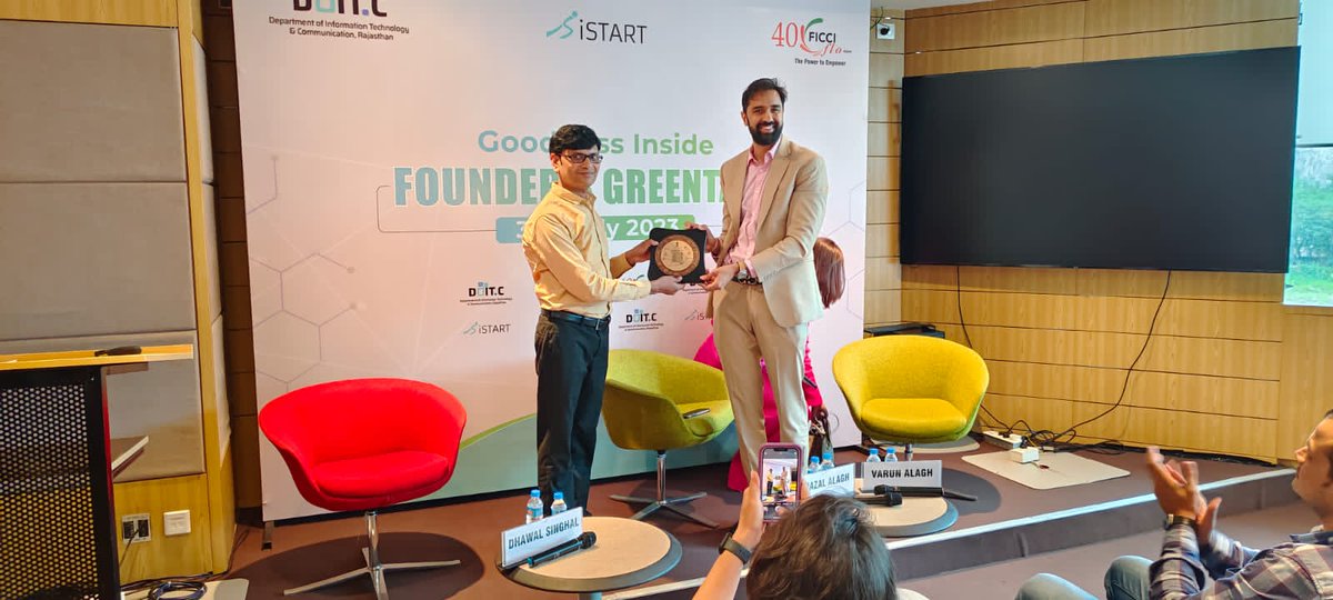 vkguptasoftware's tweet photo. An inspiring event was done at our office Techno Hub, "GOODNESS INSIDE: FOUNDERS' GREENTALK," featured by the visionary Founders of Mamaearth, Varun Alagh and Ghazal Alagh, hosted by iStart
Rajasthan and FICCI FLO.

#FICCI #ficciflo #istart #doit #GhazalAlagh  #mamaearth https://t.co/vQfiICxBnA