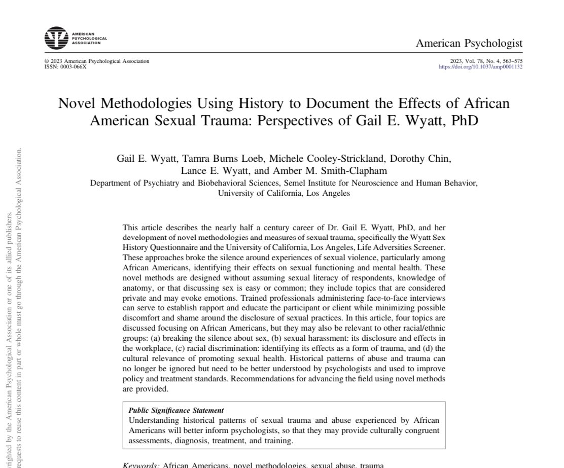 Amba1101's tweet photo. @APA_Journals @HelenNeville12 @JoseCausadias @KevinCokley1 @karlyn_adams Excited and honored to be a part of this special issue! https://t.co/8PmNxqYwKw