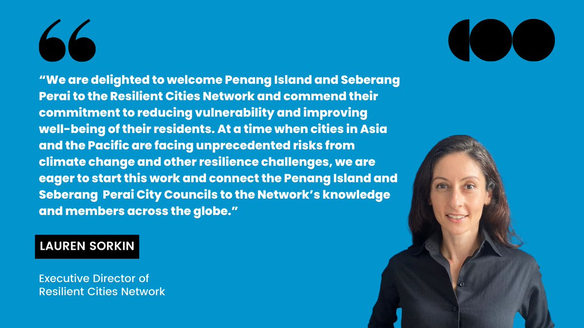 Join me in welcoming Penang Island City Council & Seberang Perai City Council to the Network! The 2 cities signed MOUs with @RCitiesNetwork, kicking off the #ResilientPenang journey, in partnership with @MicronGives & #Penang State Gov. Find out more: bit.ly/penang-state