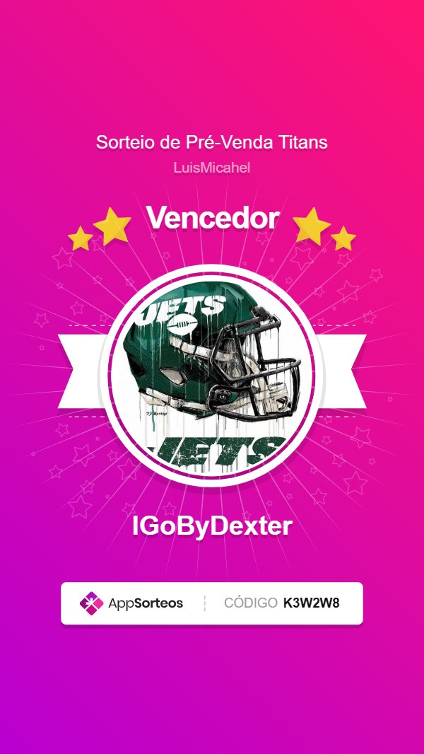 LuisMicahel's tweet photo. Sorteio encerrado!

O vencedor do sorteio realizado na live  foi o @IGoByDexter 

Obrigado a todos que participaram!

Thanks everyone!

#HSTitans https://t.co/2CEpSwx9Q6