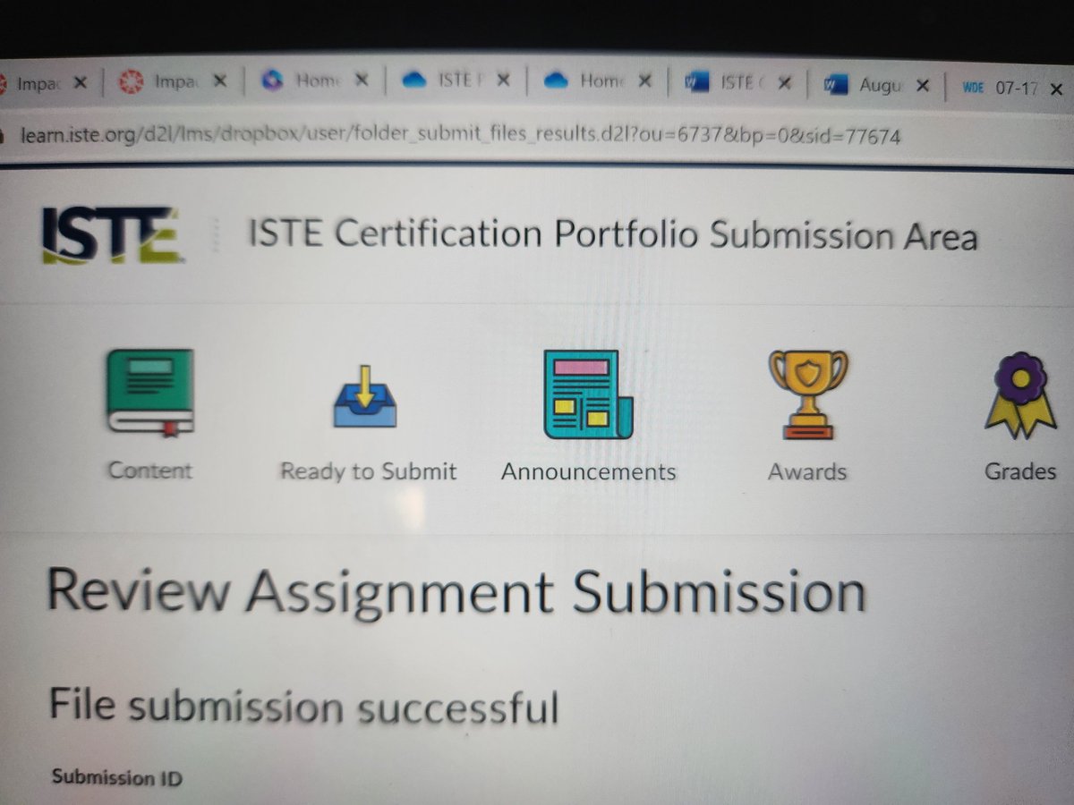 KevinDerbyIF's tweet photo. I finally just submitted my ISTE Portfolio.  What a learning journey.  Thank you for those that helped along the way! https://t.co/G5E6NqGfWJ