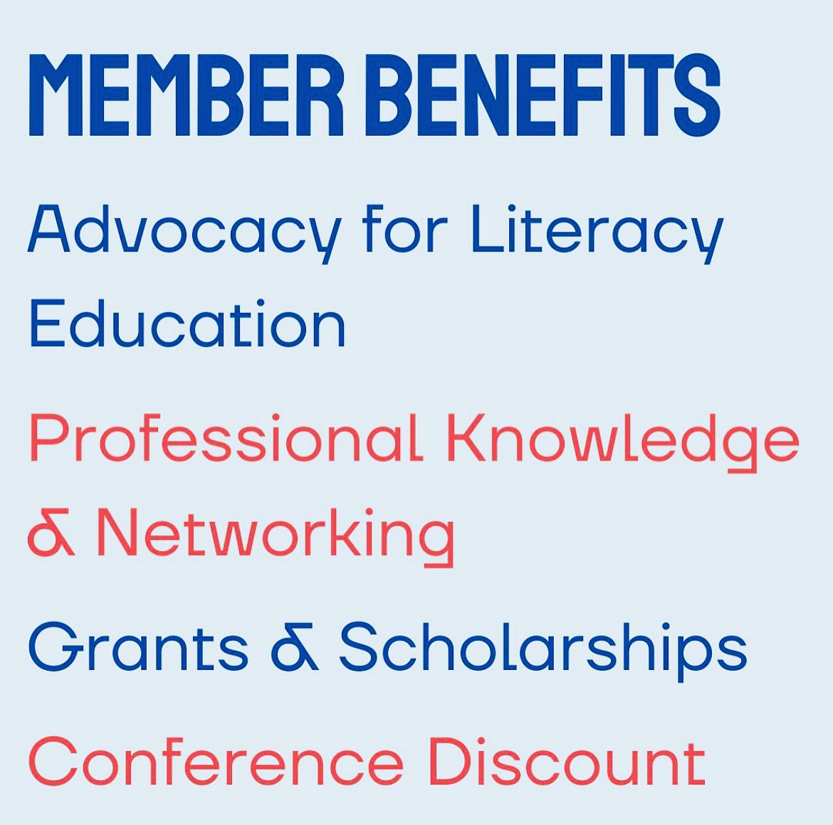 MCLA_Chapter's tweet image. Become a member today to take advantage of the member benefits! ✨ #tnreads #literacy #MCLA #LAT #ILA

lat.wildapricot.org/Membership