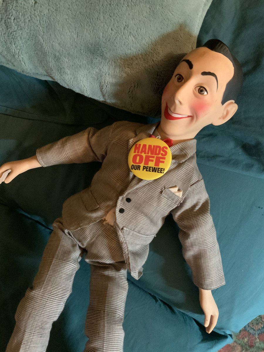 LuvinLex's tweet photo. My beloved #Peewee doll will carry on his sillines. He’ll live in my heart forever Peeeee Weeeee 🥰 @peeweeherman https://t.co/rByRNBp6xb