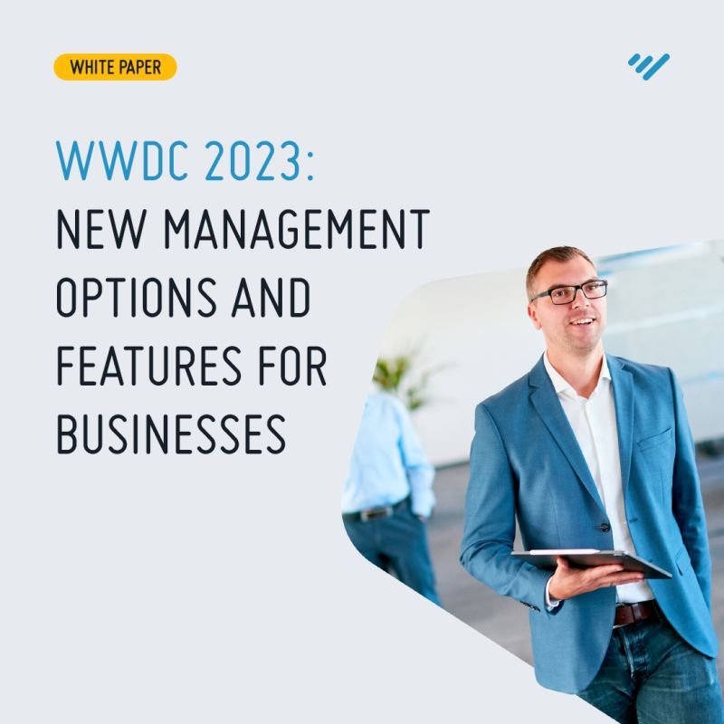 ebf_inc's tweet photo. 🧑🏻‍💻 Exciting changes at WWDC 2023! Learn about new device management options for enterprises in our whitepaper.

📎 Download here:https://t.co/hLrBBgLe7u

#WWDC #iOS17 #iPadOS17 #macOS14 #EnterpriseTech https://t.co/Bz73FPXnCr