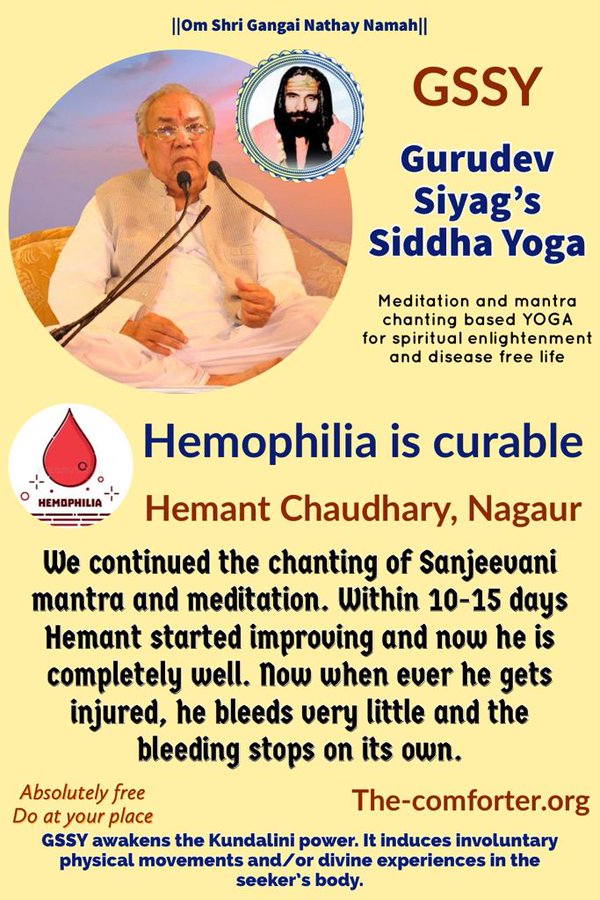 #InternationalYouthDay23 Scientists were surprised when GuruDev Siyag's Siddhayoga practice began to cure so called incurable diseases. It shows that Medical science is yet incomplete &amp; will remain so unless it studies the effect of spirit on matter
