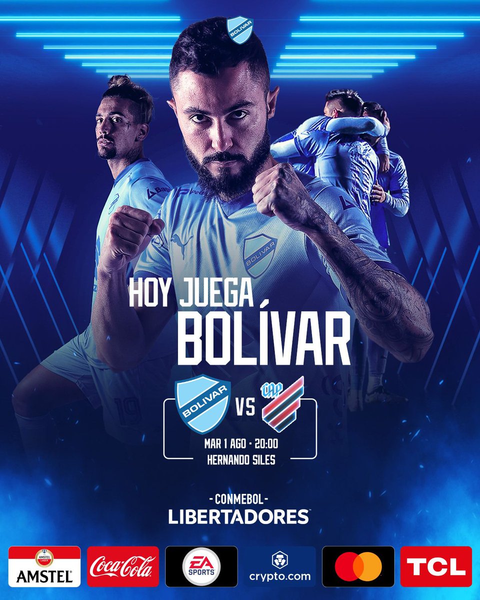 Bolivar_Oficial's tweet photo. ¡𝗘𝗦 𝗛𝗢𝗬! 🏆

Jugamos el partido más importante del año y pintamos el Siles de celeste 🏟️💙

Nos vemos en el gigante de Miraflores para buscar juntos la gloria 🤩🫂

🆚 Atlético Paranaense
⏰ 20:00
🏟️ Hernando Siles

#UnidosSomosMásGrandes https://t.co/PQHno6PG6W