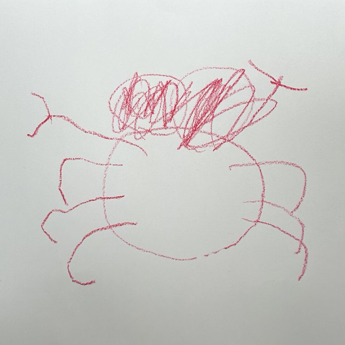 次男が描いたカニ