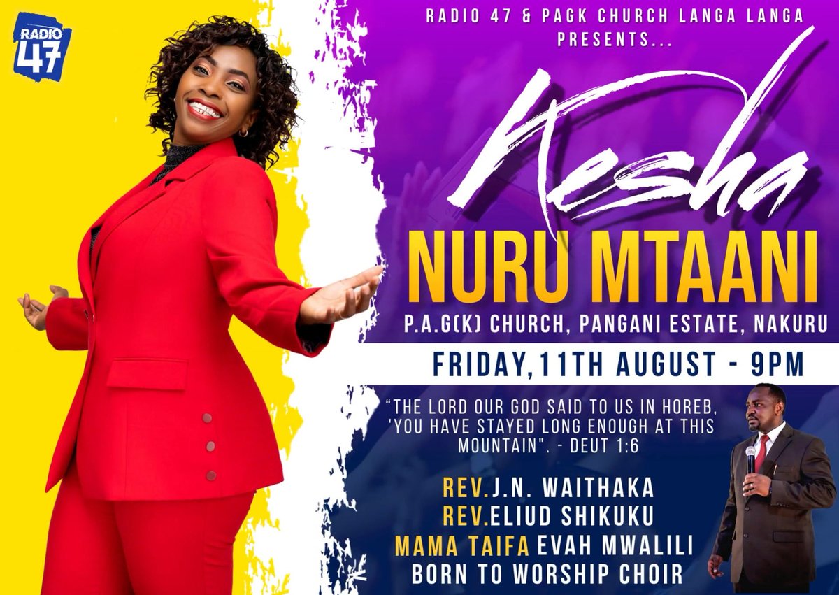 We're now counting days!! Nakuru you better be ready for the Blessings!!🙏 11.08.2023 Its the Day @EvahMwalili