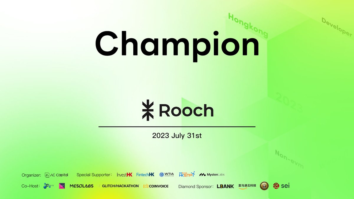🎉Congratulate <a href="/RoochNetwork/">Rooch Network</a>  for winning the 1st place at BuidlerCon 2023 Demo Day

A Modular DApp Docker with Multi-Chain Support💎
