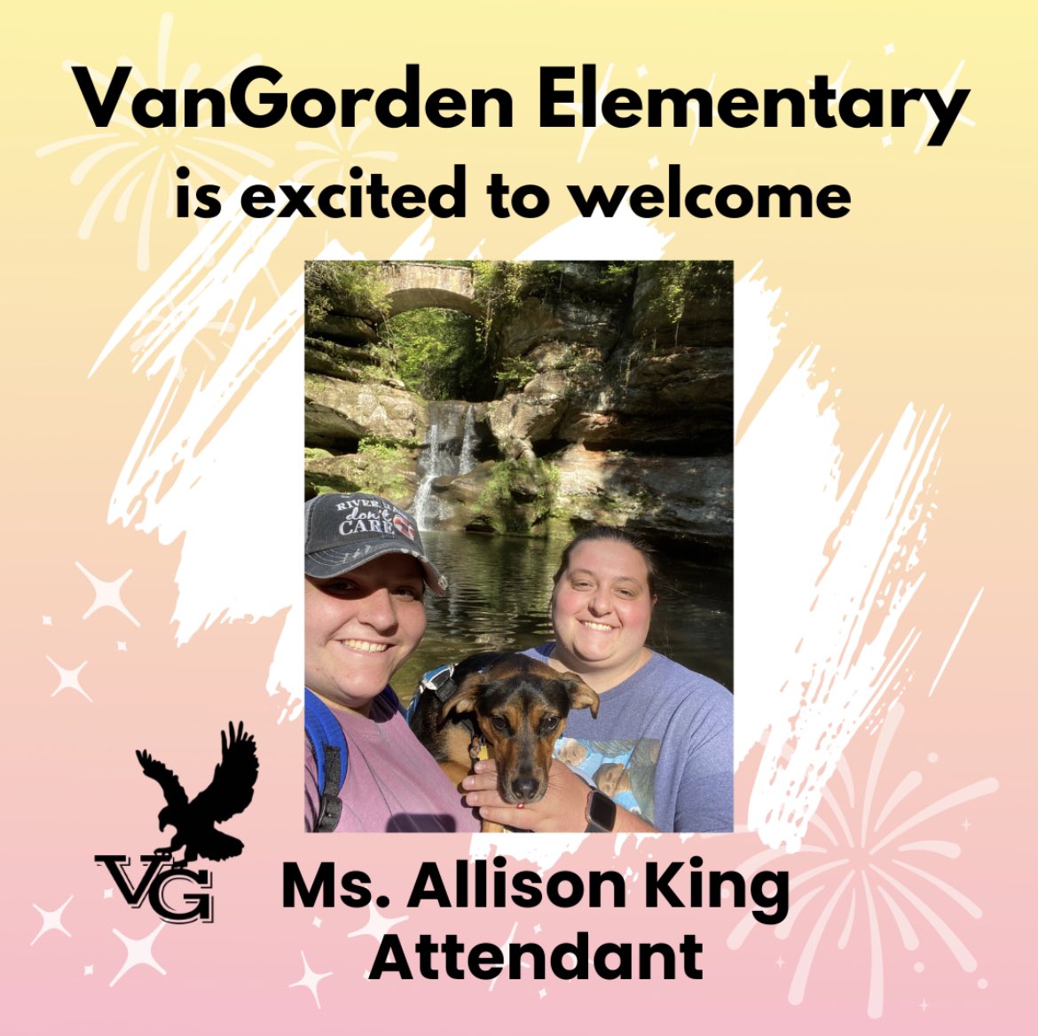 Ms. King is not new to Lakota, but she is new to VanGorden! She is coming to us from Hopewell ECS and we are thrilled to welcome her to VanGorden! 🦅