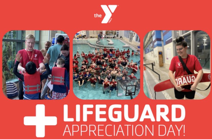 National Lifeguard Appreciation Day!  There are many moving parts and pieces to ensure that the YMCA is a safe and welcoming place for all. Today we take a moment to recognize and celebrate the incredible dedication vigilance and commitment lifeguards bring to serve our community
