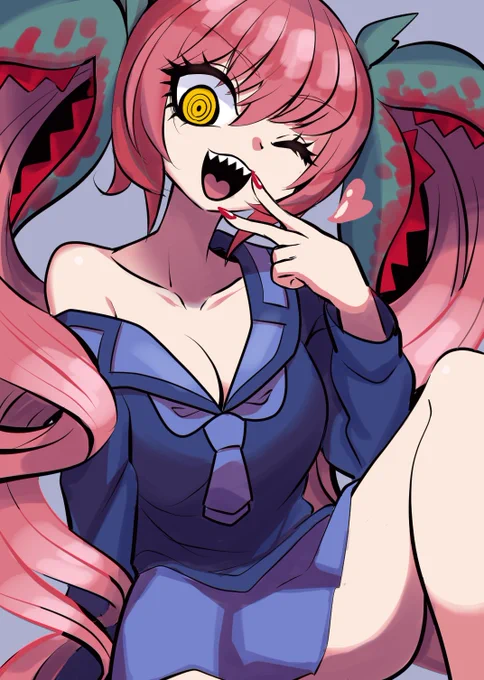 #最近フォローした人は知らない過去絵を晒す オリキャラ(My OC)の【捕食植物】使い 根辺手栖蔓(ねへんてすかずら)を描いてました