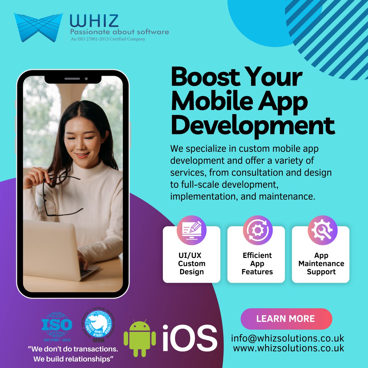 Whiz Solutions Ltd (@whizsolutionsuk) on Twitter photo Boost Your Mobile App Development
UI/UX Custom Design
Efficient App Features
App Maintenance Support
π Call us at +443330119372,+918780595344 or π§ Email us at info@whizsolutions.co.uk to get started!
#AppCreation #appdesign #mobileappdevelopment #dubai #uk #belgium #norway Boost Your Mobile App Development
UI/UX Custom Design
Efficient App Features
App Maintenance Support
π Call us at +443330119372,+918780595344 or π§ Email us at info@whizsolutions.co.uk to get started!
#AppCreation #appdesign #mobileappdevelopment #dubai #uk #belgium #norway