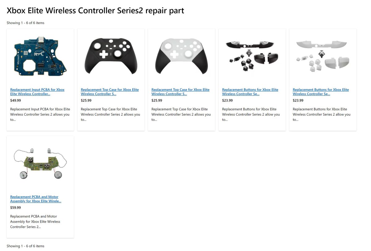GAMERNEWSonX's tweet photo. In a continuous effort towards consumer friendliness, Xbox has launched the ability to get controller replacement parts in the United States of America for multiple kinds of #Xbox controllers. https://t.co/BIxHrDBdvr