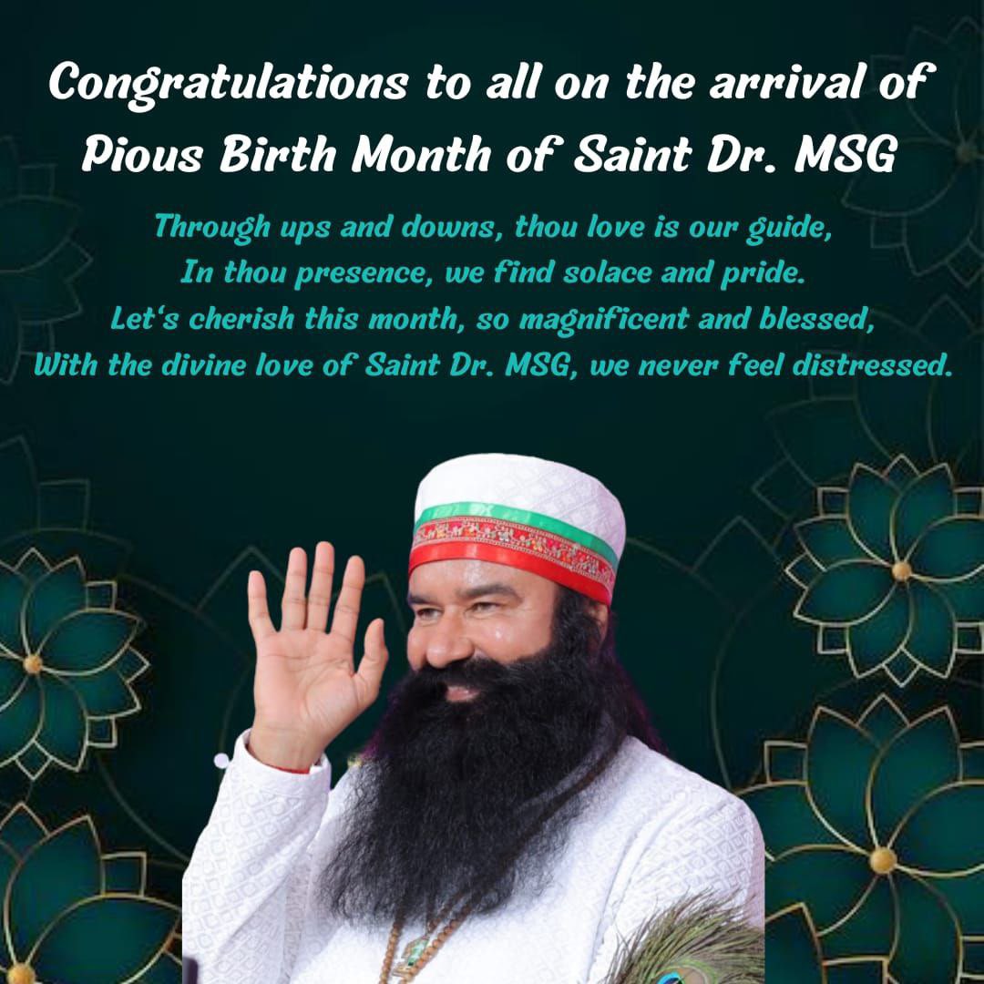 brarpreet_11's tweet photo. Finally, the special incarnation month of Saint MSG has come🥰🥰… #HappyIncarnationMonth papa and thank you so much… for always shows us the right path of humanity🤗
#SaintMSG https://t.co/lKyyJCfqcw