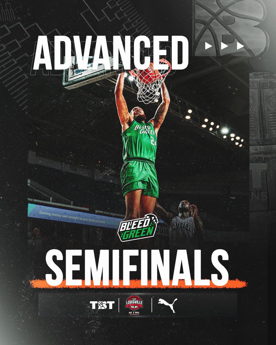 thetournament's tweet photo. 🟢TWO🟢
🟢WINS🟢
🟢AWAY🟢

The @MeanGreenMBB alumni are heading to PHILLY for TBT’s Semifinals!

@BleedGreenTBT are so close to the $1,000,000💰 https://t.co/mQGaZsiviB