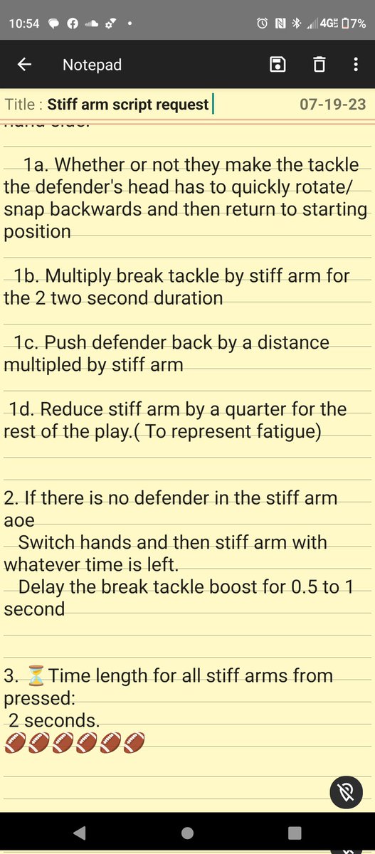 WallyOwi30's tweet image. Is a month a crunch? gamedev script request: 🏈 stiff arm on button click.
#unitygamedevelopers #gamedevjobs