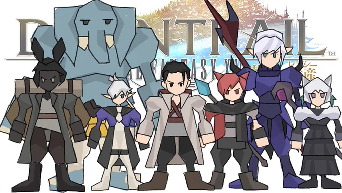 #FF14  ローポリ黄金のレガシー みんなは何のキャラか分かったかな?