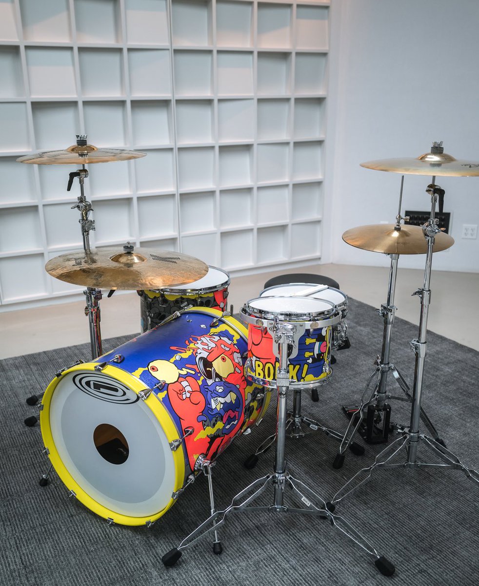 I’ve only painted one drum set in my lifetime. Here it is.