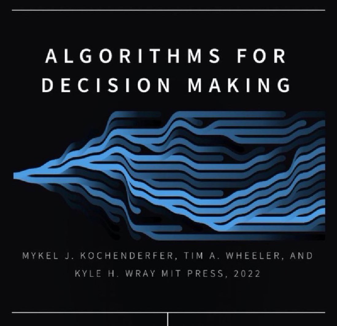 700-page PDF — #Algorithms for Decision-Making — download brilliant &amp; comprehensive FREE eBook from MIT: bit.ly/3wyNcnQ
—————
#AI #MachineLearning #BigData #DataScience #DataScientists #Mathematics #Statistics #DecisionScience #DataLeadership #AnalyticsStrategy