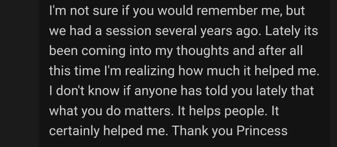 What a wonderful message &amp; show of appreciation to receive! I love knowing that the space I've held for