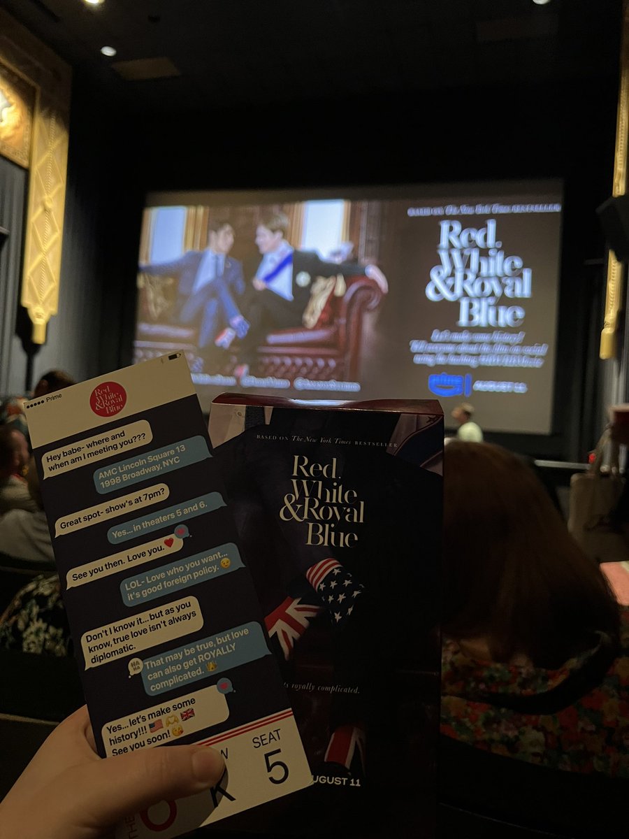 henryfoxcd's tweet photo. history, huh? today i witnessed some💫 thank you endlessly @RWRBonPrime for making this happen for me. the movie is perfect and i'm SO excited to watch it again with everyone else on august 11❤️🤍💙 #RWRBMovie https://t.co/ijO2khkDsL