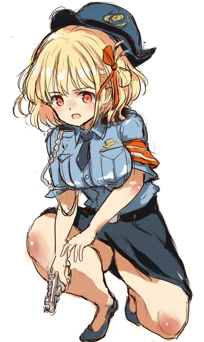 #リコリコ 081の日ということで婦警風な千束 