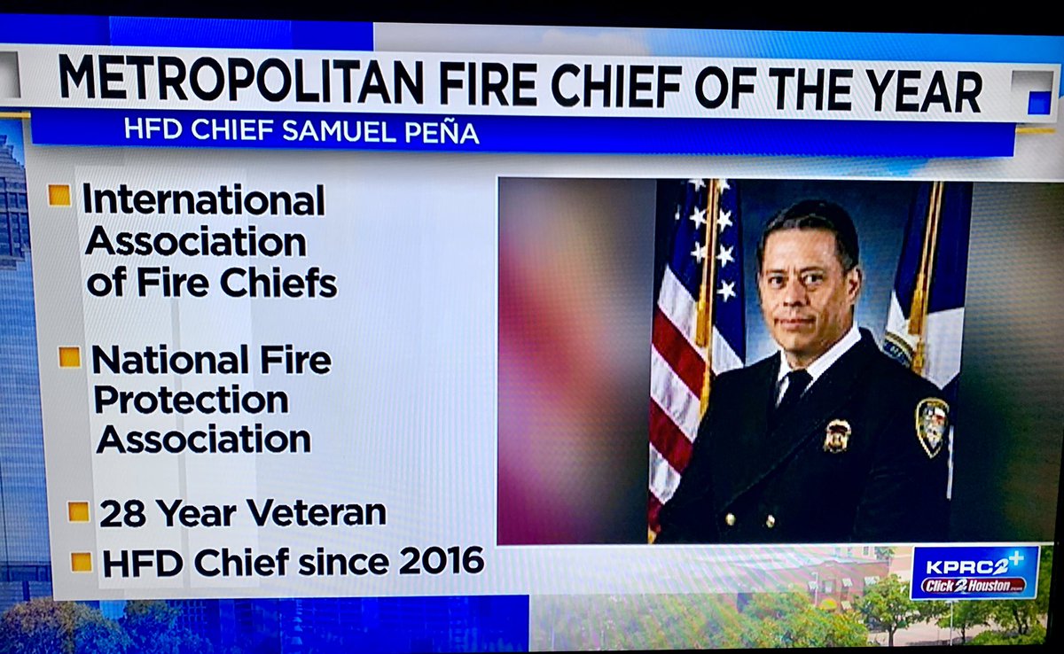 Congrats to @FireChiefofHFD on Metropolitan Fire Chief of the Year. Outstanding accomplishment, well earned and deserved recognition. #Houston