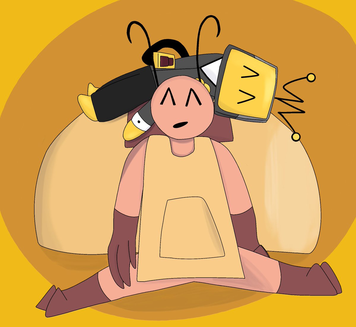 a_jguy's tweet image. Attack on @swizikgd, They sleep 
#artfight2023 #BugFablesOC #RobotOC