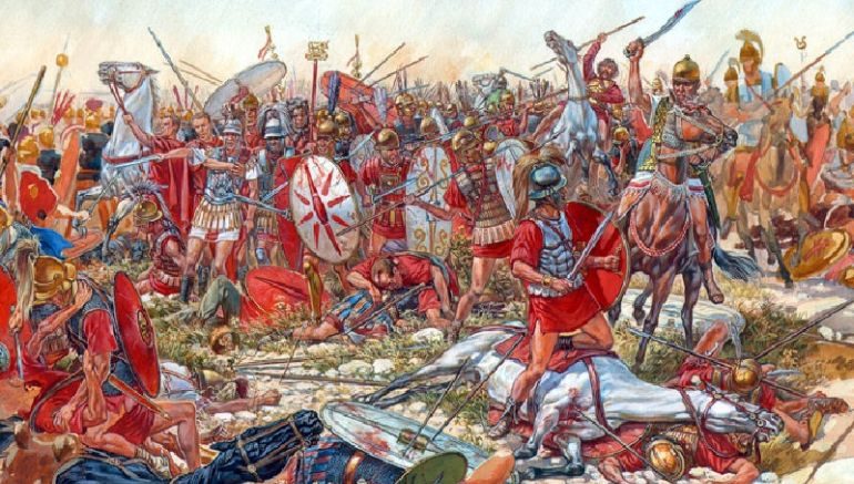 URDailyHistory's tweet photo. 2 Aug 216 BC: #Hannibal leads the #Carthaginian #army and defeats a larger #Roman army at the Battle of #Cannae in what is considered one of the greatest tactical victories in #history. #HistoryMatters #OTD #ad https://t.co/JYaRB7wRST https://t.co/QSgh0PfZnT