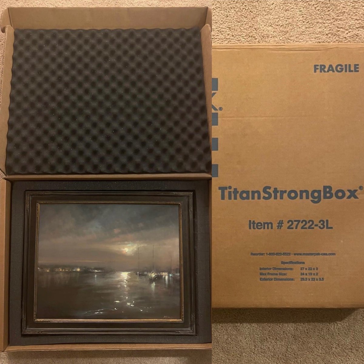 Titan Strong Box love from our followers on Instagram.👍🏻 #masterpak #artshippingbox #titanstrongbox #reuseableboxes #shippingboxes #artworld #protectiveboxes #artcollectors #artists #museums #galleries #artshippingcrate #fineart #artpackaging #artintransit