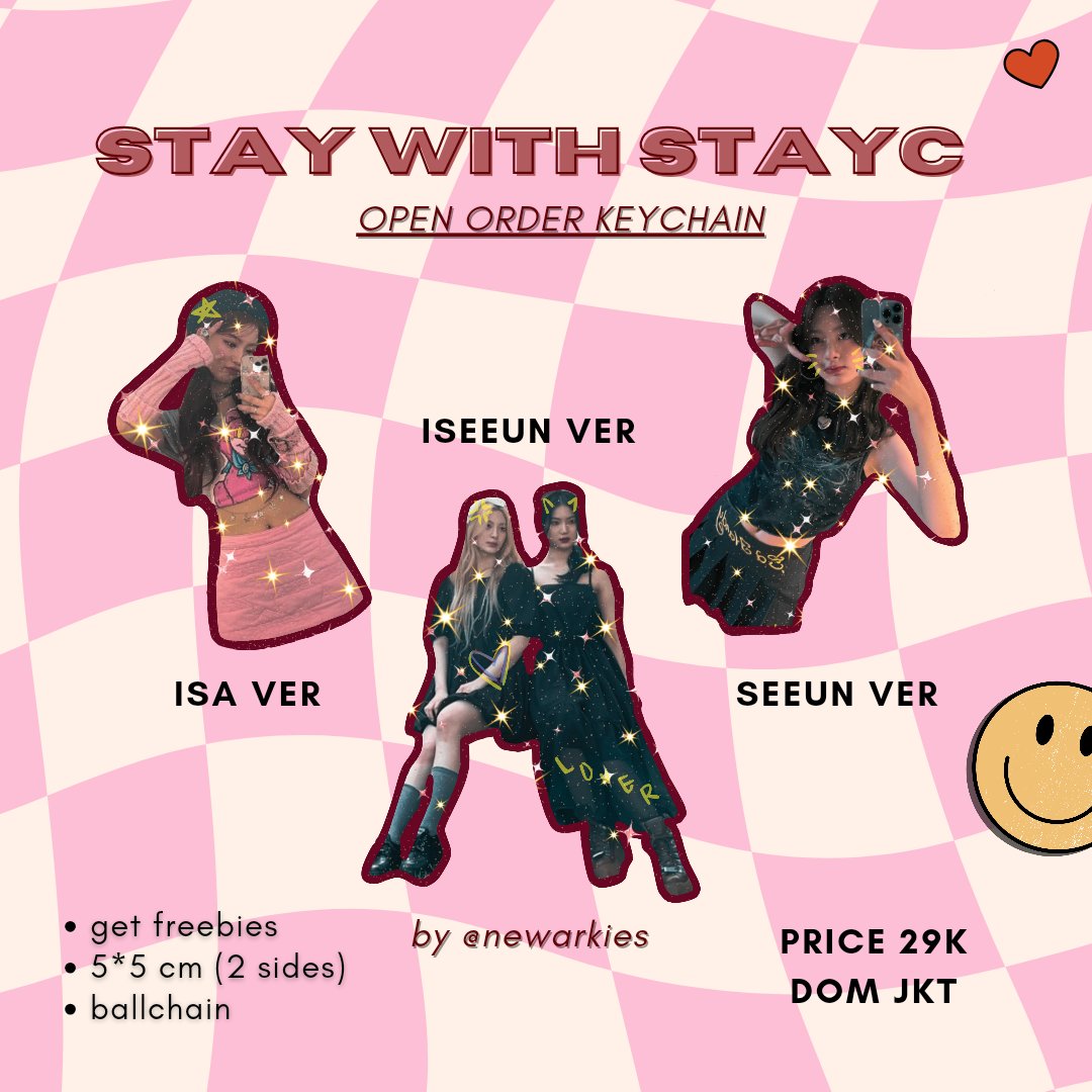 HELP RT!!
★ 𝗢𝗣𝗘𝗡 𝗣𝗥𝗘-𝗢𝗥𝗗𝗘𝗥 𝗞𝗘𝗬𝗖𝗛𝗔𝗜𝗡 𝗦𝗧𝗔𝗬𝗖  🔖 -゜．

◗ 　varian : 3 ver (iseeun, isa, seeun) 
◗ 　price 29k // DP 19k  
◗ 　size : 5x5 cm // 2 sides // ballchain
◗ 　get cutie freebies ^^ 
◗ 　order here : forms.gle/FQ45Sf3LFYiY4w…

CLOSE 7 AGUSTUS