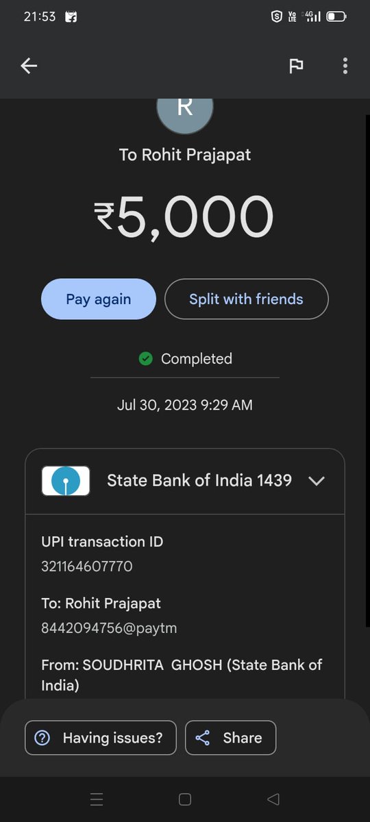 imbiswapriya's tweet photo. @GooglePayIndia @Google @TheOfficialSBI 

I faced a scam in my account https://t.co/bsxJuqWopG