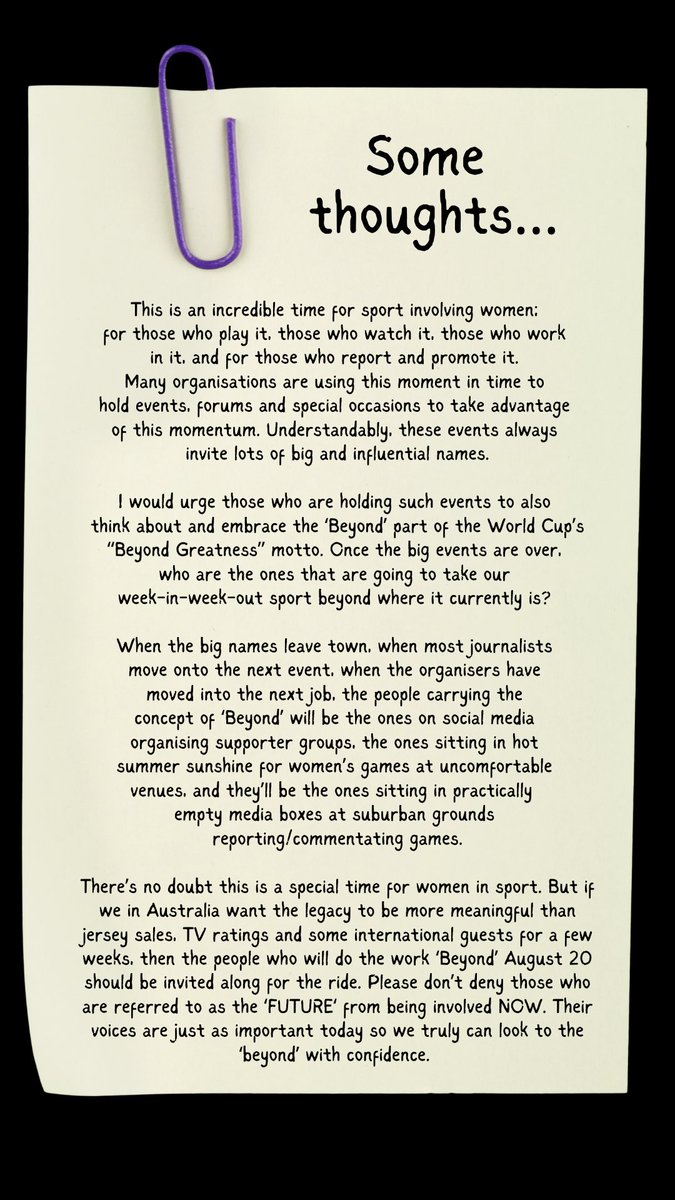 herwaysports's tweet photo. Having received a few emails (sometimes last minute) but also seeing what’s happening out and about on social media, here are some thoughts I’ve had about how big sports events should include those who do all the grassroots work 365 days a year https://t.co/ZQ0D3ofgLP