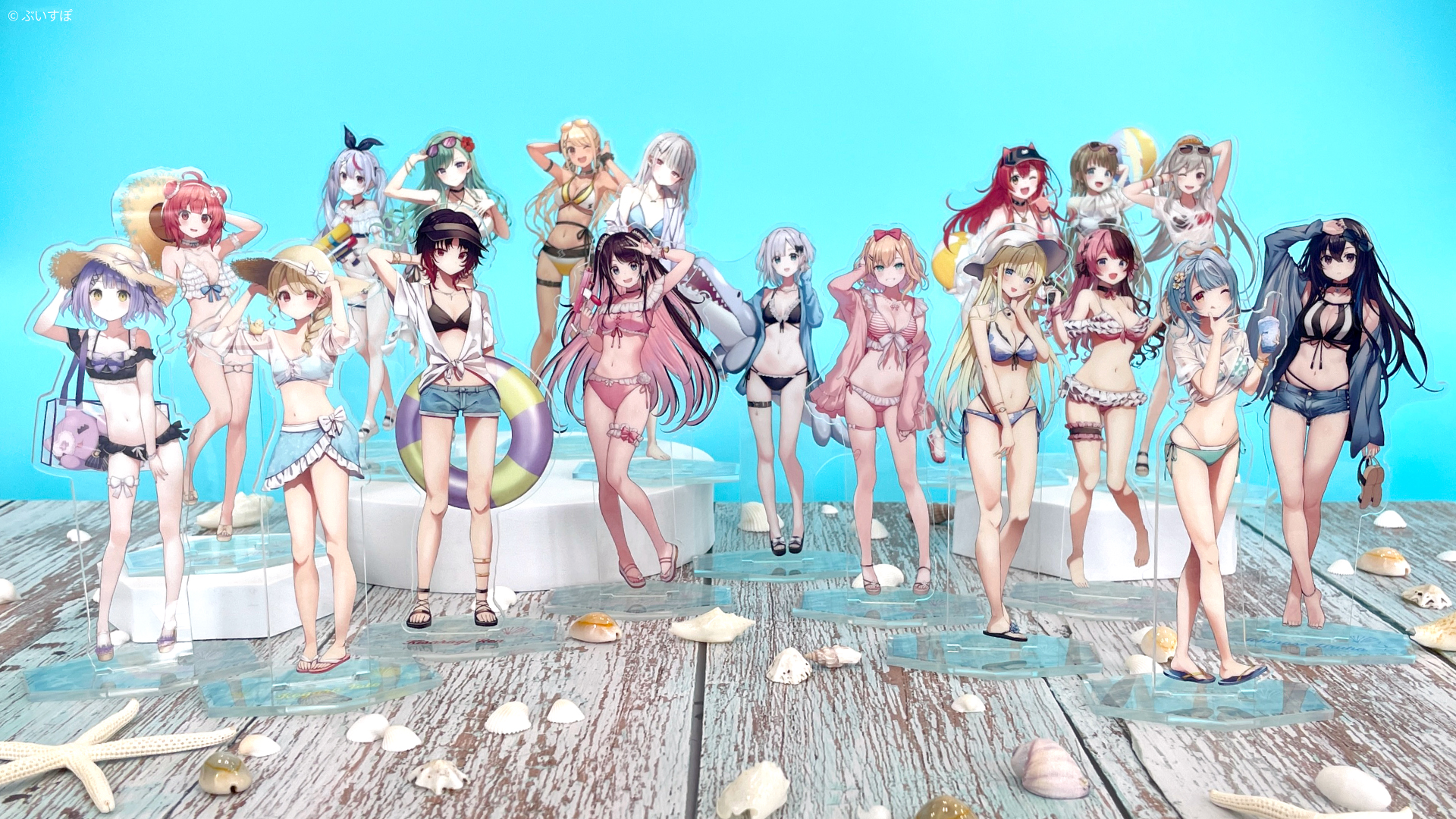 アクリルスタンド 水着 ぶいすぽっ ぶいすぽ夏コミ2023 全セット ぶ