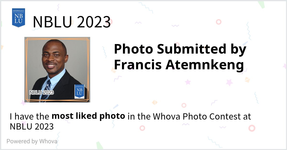 Super excited to be #1 in the photo contest at NBLU 2023! @NBLUniv - via #Whova event app