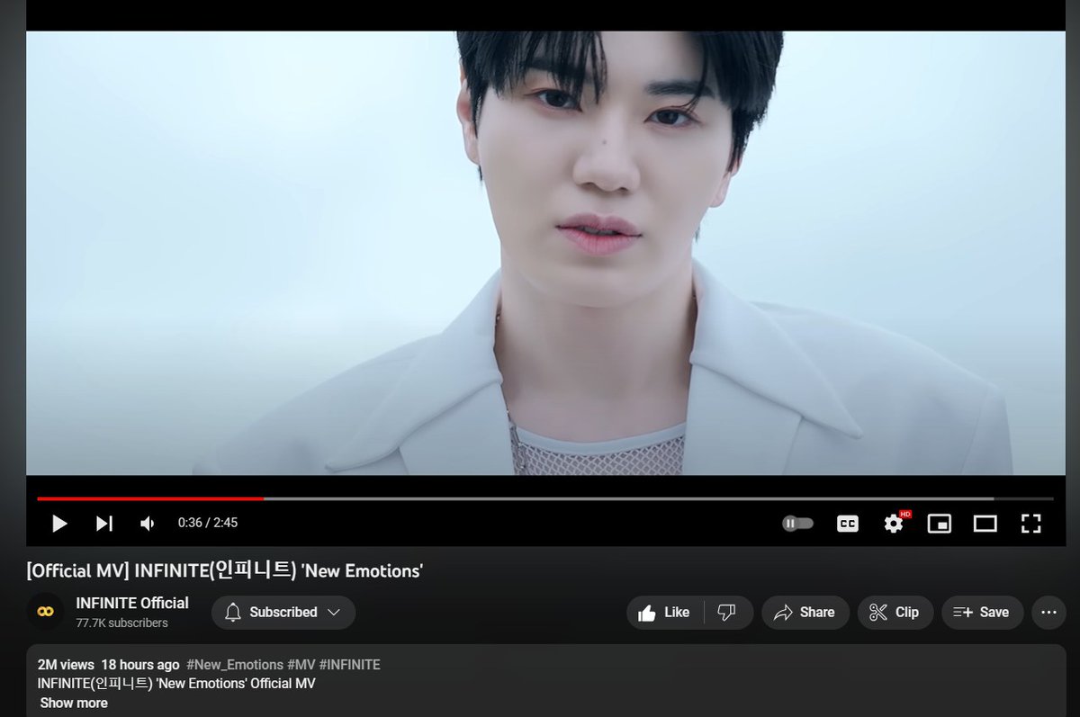 Woogyu_biased's tweet photo. INFINITE "New Emotions" MV reached 2M views on youtube!!! 
Inspirit please keep streaming 🥳

=>https://t.co/vG9dQ1yZjC

#INFINITE #인피니트 
#7th_Mini_Album #New_Emotions 
#INFINITEComeback #인피니트_13egin https://t.co/Uswq7tCO6n
