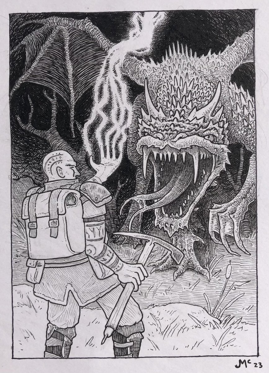 Recent commission  dragon encounter