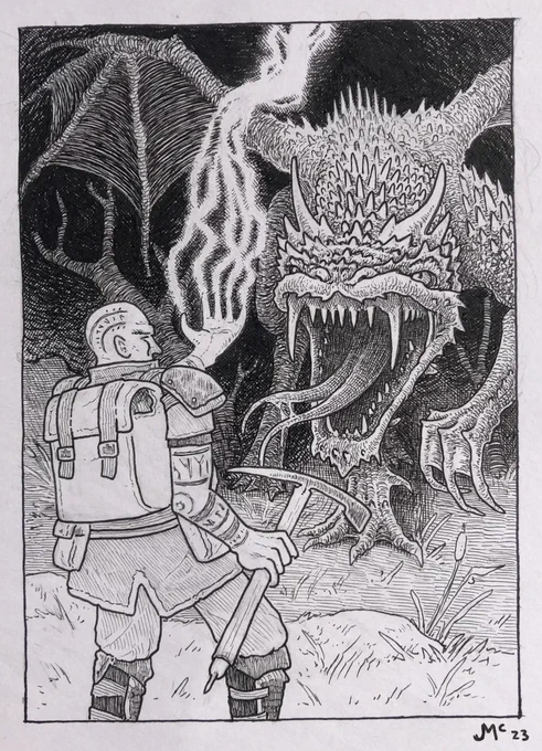 Recent commission  dragon encounter