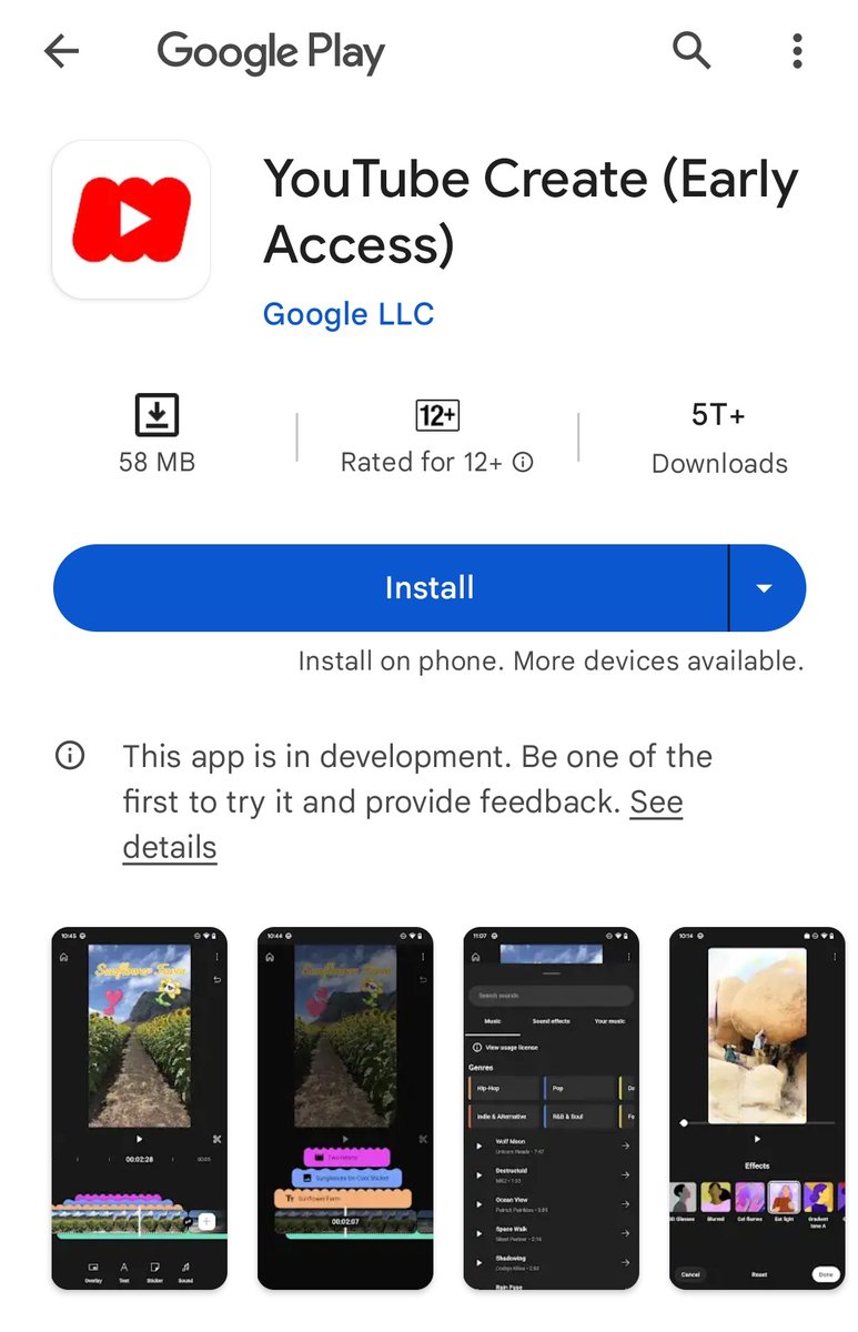 TechMumbaikar's tweet image. YouTube is testing it&apos;s own Video Editing App..

It is a Separate App called &quot;YouTube Create&quot;. And right now it is available only on invite base! #YouTubeCreate