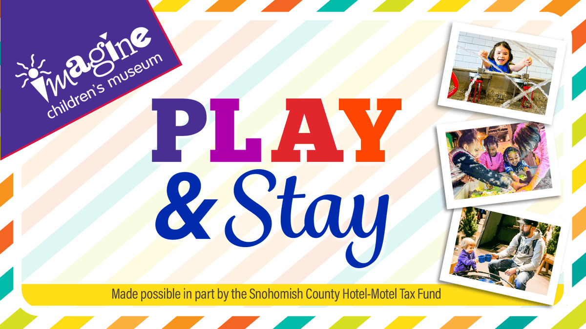 Plan an easy family vacation that combines a visit to the Imagine Children's Museum with an overnight stay in Snohomish County! 🤩 

Imagine is a leading destination in the PNW for families with children ages 1-12*!

imaginecm.org/visit/playands…

*Chronological age applies