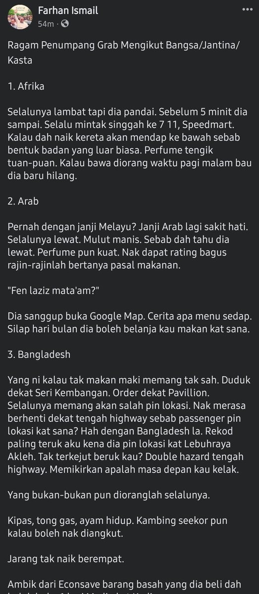H_Bakkaniy's tweet photo. Terhibur jugak sesekali baca cerita orang bawa Grab ni. https://t.co/dlrH3Zx6kO